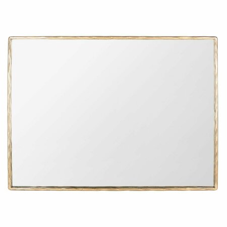 SAFAVIEH Trish Rectangle Metal Mirror, Brass - Large SFV9508A